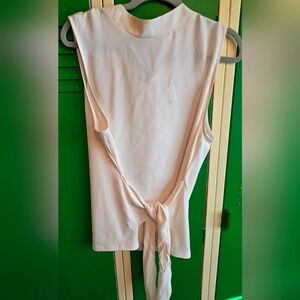Ann Taylor Cream Sleeveless Blouse